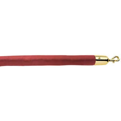 Lavi Industries 6'L Wine Vinyl Rope With Polished Brass Hooks