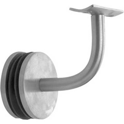 Lavi Industries, Glass Mount Handrail, for 1.5" Tubing, Polished Stainless Steel