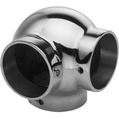Lavi Industries, Ball Elbow, Side Outlet, for 2" Tubing, Polished Stainless Steel