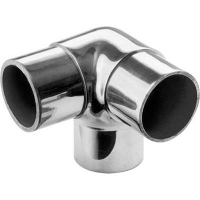 Lavi Industries, Flush Elbow Fitting, Side Outlet, for 1.5" Tubing, Polished Stainless Steel