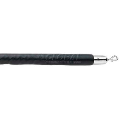 Lavi Industries 5'L Black Vinyl Rope With Polished S/S Hooks