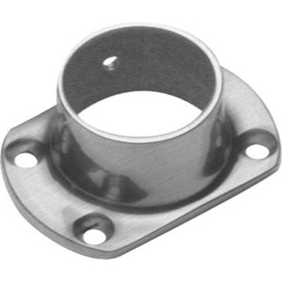 Lavi Industries, Flange, Wall, Cut, for 1.5" Tubing, Satin Stainless Steel