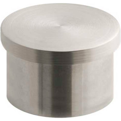 Lavi Industries, End Cap, Flush, for 1" Tubing, Satin Stainless Steel
