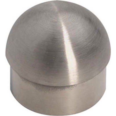 Lavi Industries, Half Ball End Cap, for 2" Tubing, Satin Stainless Steel