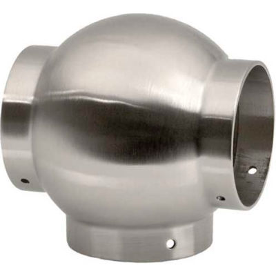 Lavi Industries, Ball Tee, for 1.5" Tubing, Satin Stainless Steel