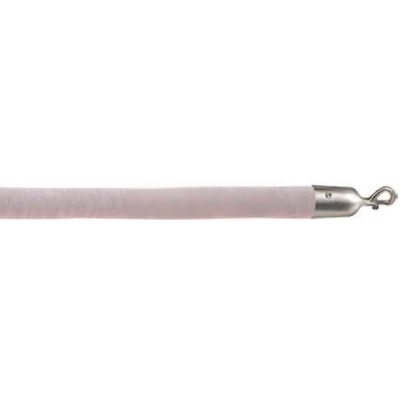 Lavi Industries 6'L Silver Velour Rope With Satin S/S Hooks