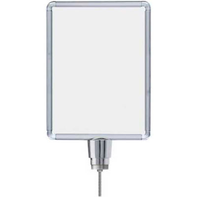 Lavi Industries, Vertical Drum Top Post Sign Frame, 50-1131DV/CL, 11" x 14", Chrome