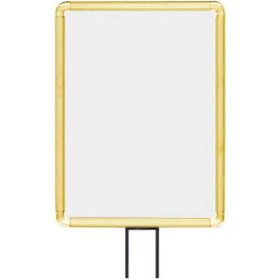 Lavi Industries, Vertical Fixed Sign Frame, 50-1131F12V/GD, 11" x 14", For 13' Posts, Gold