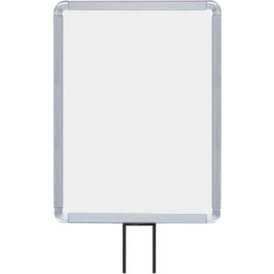 Lavi Industries, Vertical Fixed Sign Frame, 50-1131F7V/SA, 11" x 14", For 7' Posts, Satin