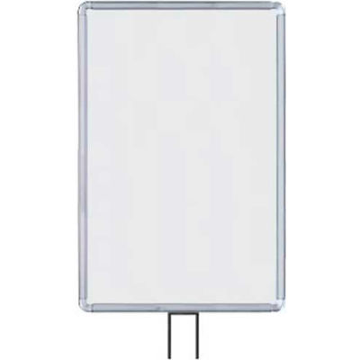 Lavi Industries, Vertical Fixed Sign Frame, 50-1134F7V/CL, 14" x 22", For 7' Posts, Chrome
