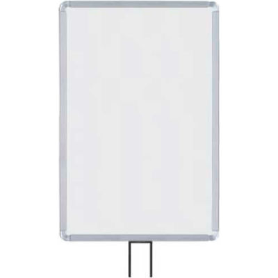 Lavi Industries, Vertical Fixed Sign Frame, 50-1134F7V/SA, 14" x 22", For 7' Posts, Satin