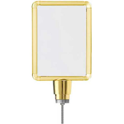 Lavi Industries, Vertical Drum Top Post Sign Frame, 50-1141DV-S/GD, 8.5" x 11", Gold