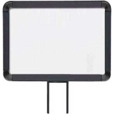 Lavi Industries, Horizontal Fixed Sign Frame, 50-1141F12H-S/MB, 8.5" x 11", Slotted, Matte Black