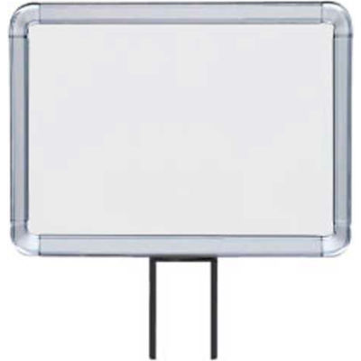 Lavi Industries, Horizontal Fixed Sign Frame, 50-1141F12H/CL, 8.5" x 11", Unslotted, Chrome
