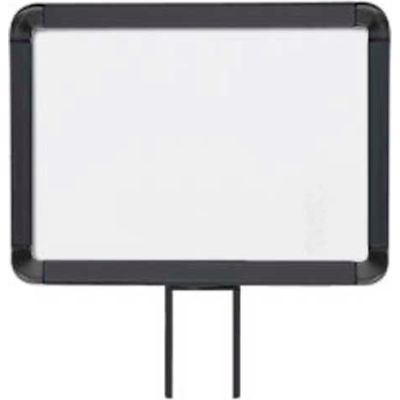 Lavi Industries, Horizontal Fixed Sign Frame, 50-1141F12H/MB, 8.5" x 11", Unslotted, Matte Black