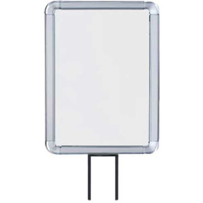 Lavi Industries, Vertical Fixed Sign Frame, 50-1141F12V/CL, 8.5" x 11", For 13' Posts, Chrome