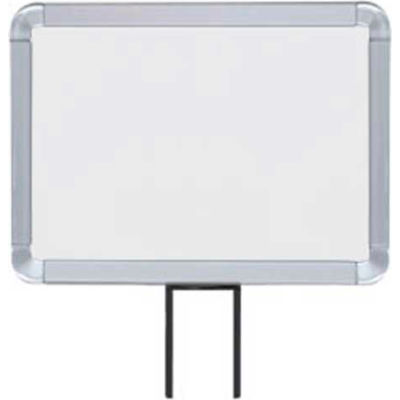 Lavi Industries, Horizontal Fixed Sign Frame, 50-1141F7H/SA, 8.5" x 11", Slotted, Satin