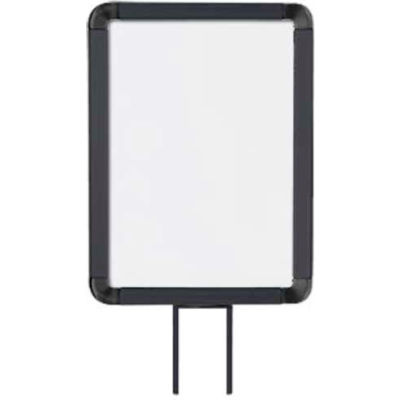Lavi Industries, Vertical Fixed Sign Frame, 50-1141F7V-S/MB, 8.5" x 11", For 7' Posts, Matte Black