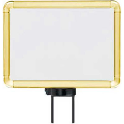 Lavi Industries, Horizontal Fixed Sign Frame, 50-1141SH-S/GD, 8.5" x 11", Slotted, Gold