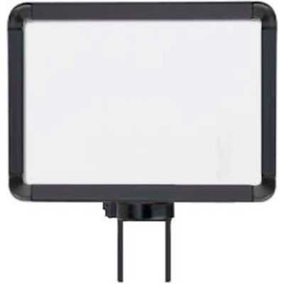 Lavi Industries, Horizontal Fixed Sign Frame, 50-1141SH/MB, 8.5" x 11", Unslotted, Matte Black