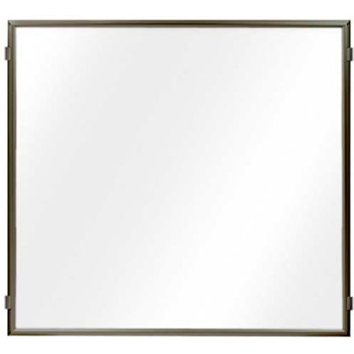 Lavi Industries, Hinged Frame Sign Panel/Barrier, 50-HFP1005/MB/CL, 48" x 48", Satin Aluminum