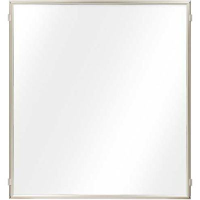 Lavi Industries, Hinged Frame Sign Panel/Barrier, 50-HFP1006/SA/CL, 50" x 60", Satin Aluminum