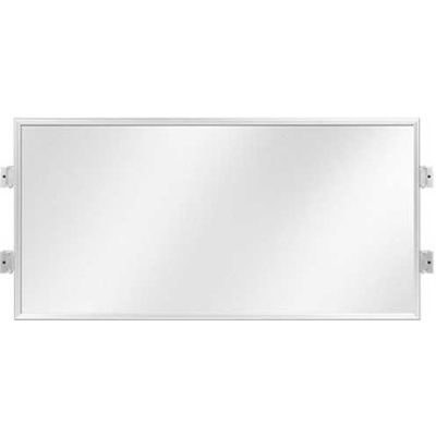 Lavi Industries, Slim Frame with Hinged Connection, 50-SFP402H/CL/SA, 48" x 24", Satin Aluminum