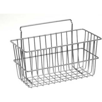 Lavi Industries, Slat Wall Small Basket, 809680, 12" x 6" x 6", Chrome