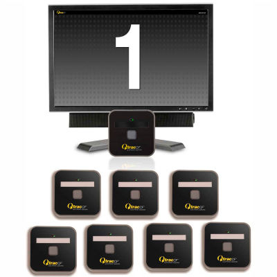 QtracCF® Plug and Play, 32" LCD Black & White Display, 8 Remotes