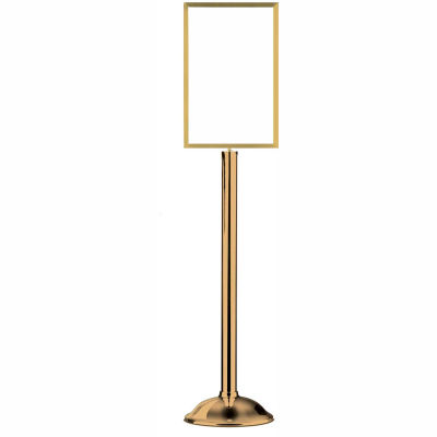 Tensator Sign Frame Stand Traditional Base 14X22" Polished Brass