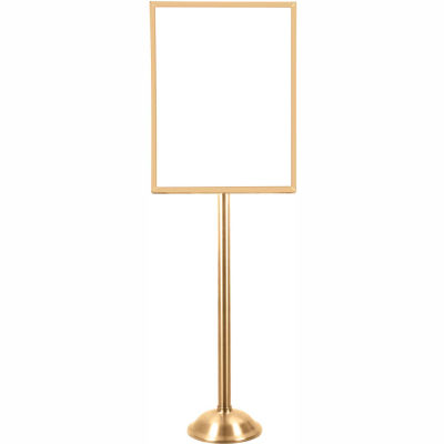 Tensator Sign Frame Stand Traditional Base 22X28" Polished Brass