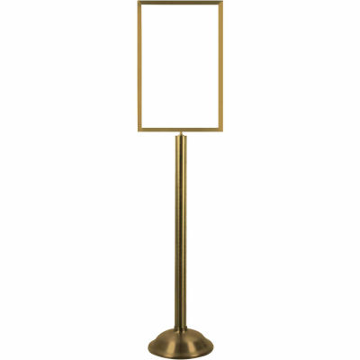 Tensator Sign Frame Stand Traditional Base 14X22" Satin Brass