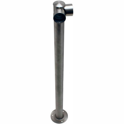 Tensabarrier Fixed Railing System Satin SS Single Line Adapta-Rail Corner Post