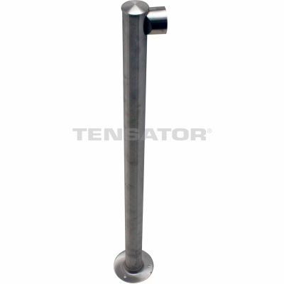 Tensabarrier Fixed Railing System Fixed Railing System End Post Polished Chrome