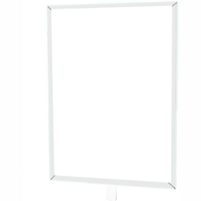 Tensabarrier Sign Frame Post Rope 8.5X11" Polished Chrome