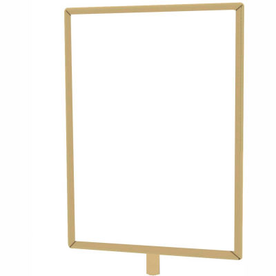 Tensabarrier Sign Frame Post Rope 8.5X11" Polished Brass