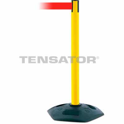 Tensabarrier Red Heavy Duty Post 7.5'L Red Retractable Belt Barrier