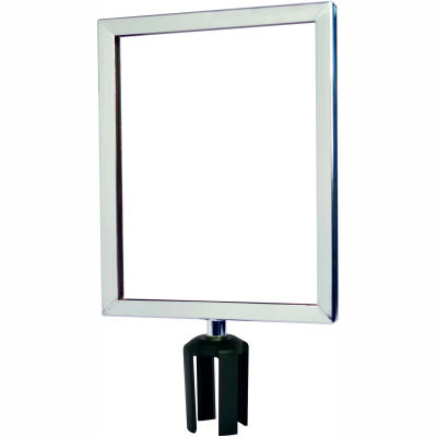 Tensabarrier Sign Frame Post Stanchion 11X14" Polished Chrome