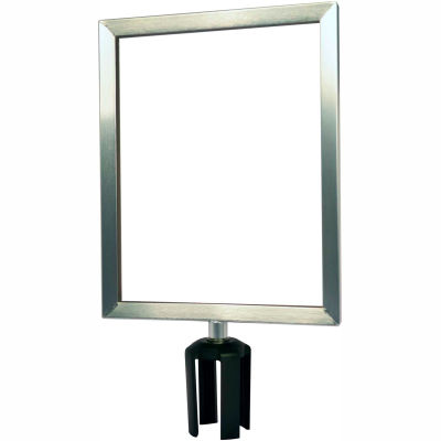Tensabarrier Sign Frame Post Stanchion 11X14" Satin Chrome
