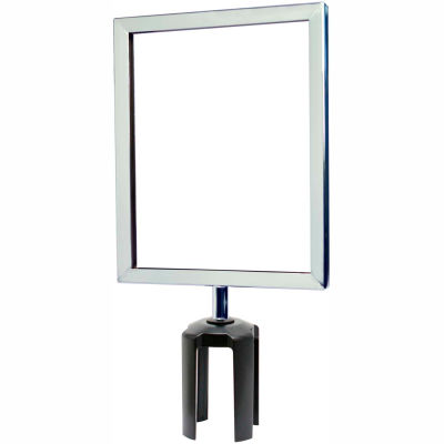 Tensabarrier Sign Frame Post Stanchion 8.5X11" Polished Chrome