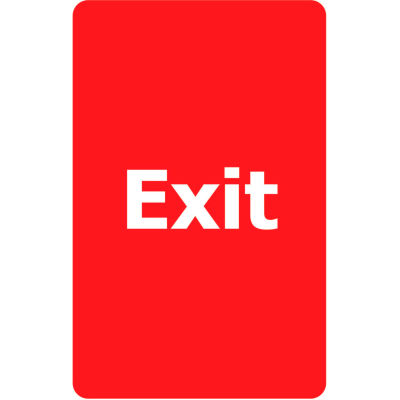Tensabarrier Red 7"x11" 1/4" Classic Acrylic Sign - Exit Please Do Not Enter