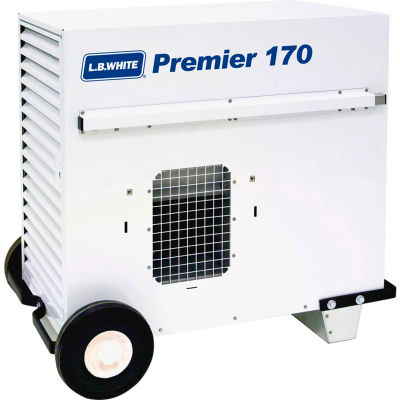 L.B. White® Portable Gas Heater Premier 170 - 170K BTU, LPG, with Thermostat, Hose, Regulator