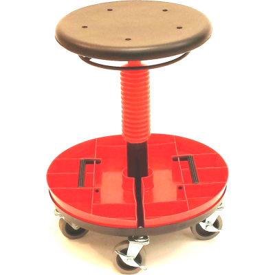 ShopSol Scooter Stool with Removable Tray - Height Adjustable 19" - 26"