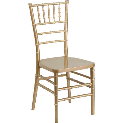 Flash Furniture Chiavari Chairs - Resin - Gold - Pkg Qty 4