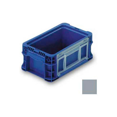 ORBIS Stakpak NSO1207-5 Modular Straight Wall Container, 12"L x 7-13/32"W x 5"H, Gray