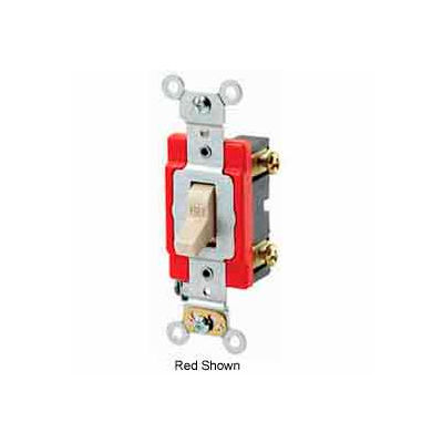 Leviton 1221-2 20A, 120/277V, Single-Pole AC Quiet Switch, Brown