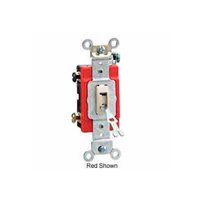 Leviton 1221-2wl Locking Switch, Single Pole, Grounding, Back & Side Wired, White - Min Qty 11
