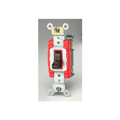 Leviton 1222-S 20a, 120/277v, Double-Pole Ac Quiet Switch, Grounding, Brown - Min Qty 13