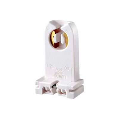 Leviton Fluorescent Lampholder - Medium Base Bi-Pin Tall Profile White