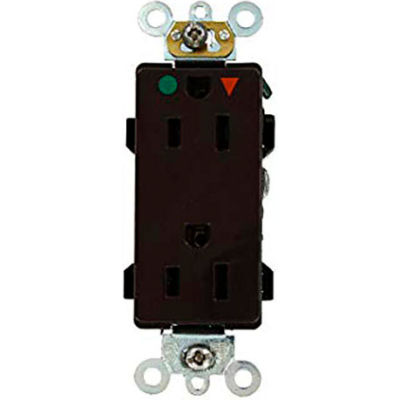 Leviton 16262-Ige 15a, 125v, Decora Plus Duplex Receptacle, Hospital Grade, Black - Min Qty 13